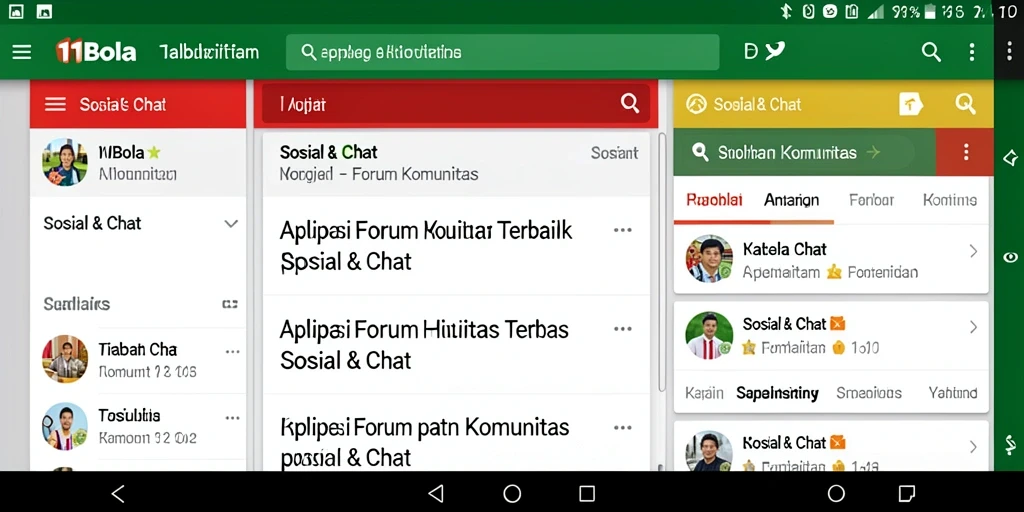 Tampilan utama aplikasi 11BOLA menampilkan forum diskusi yang menarik.