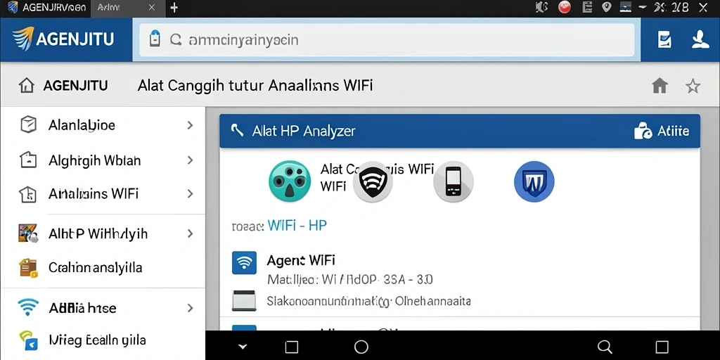 Tampilan antarmuka AGENJITU yang user-friendly untuk analisis WiFi.
