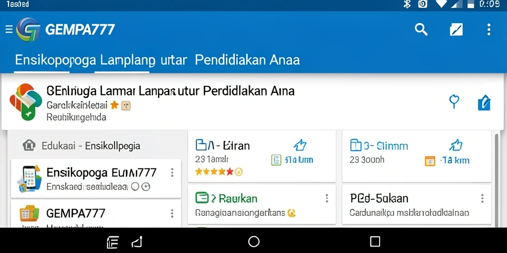 Tampilan antarmuka aplikasi GEMPA777 yang informatif dan menarik.