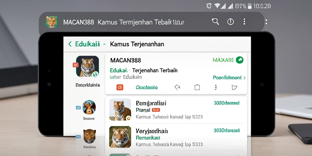 Antarmuka pengguna <strong>MACAN388</strong> yang sederhana dan mudah digunakan untuk terjemahan.