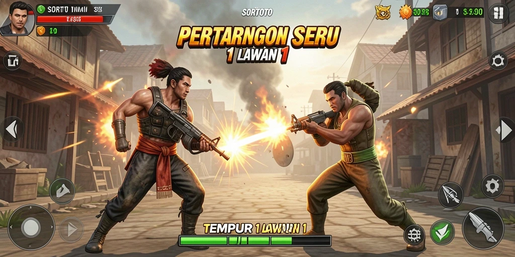 Antarmuka SORTOTO dengan pertarungan 1 lawan 1 yang seru.