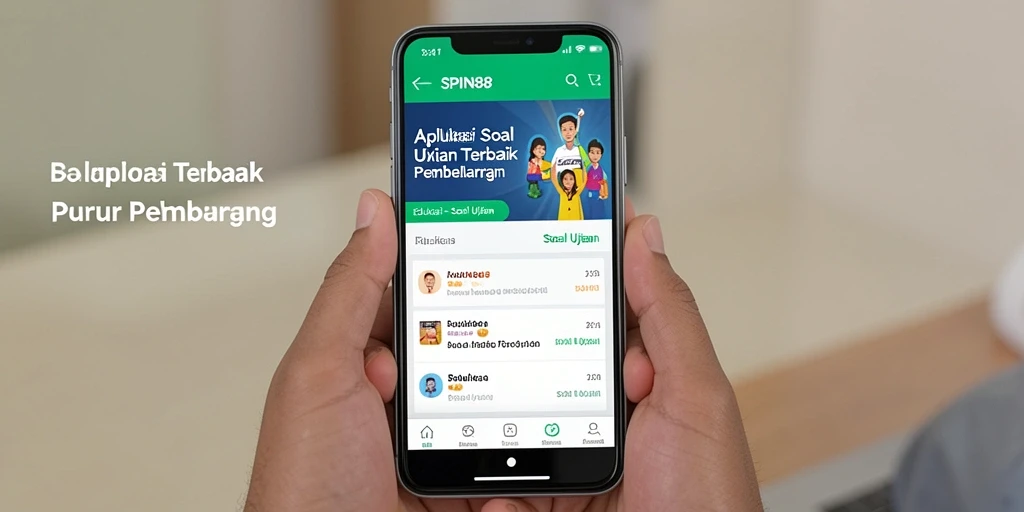 Tampilan interaktif SPIN88 saat mengerjakan soal ujian.