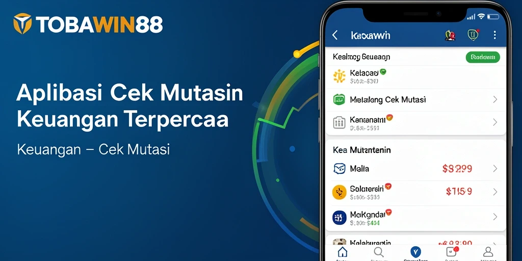 Antarmuka pengguna TOBAWIN88 menampilkan fungsi Cek Mutasi secara intuitif.