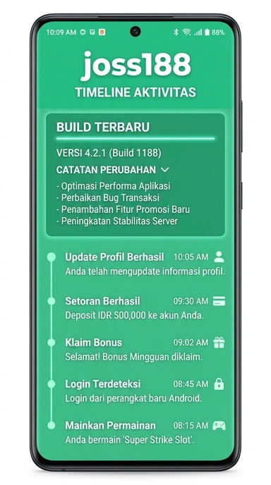 Riwayat Versi Joss188 untuk Pengguna Android